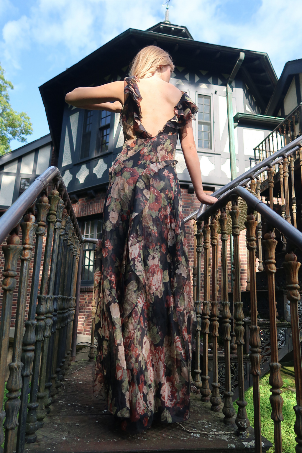 Ralph Lauren Collection Brienne Crinkle Chiffon Gown (XS-M)