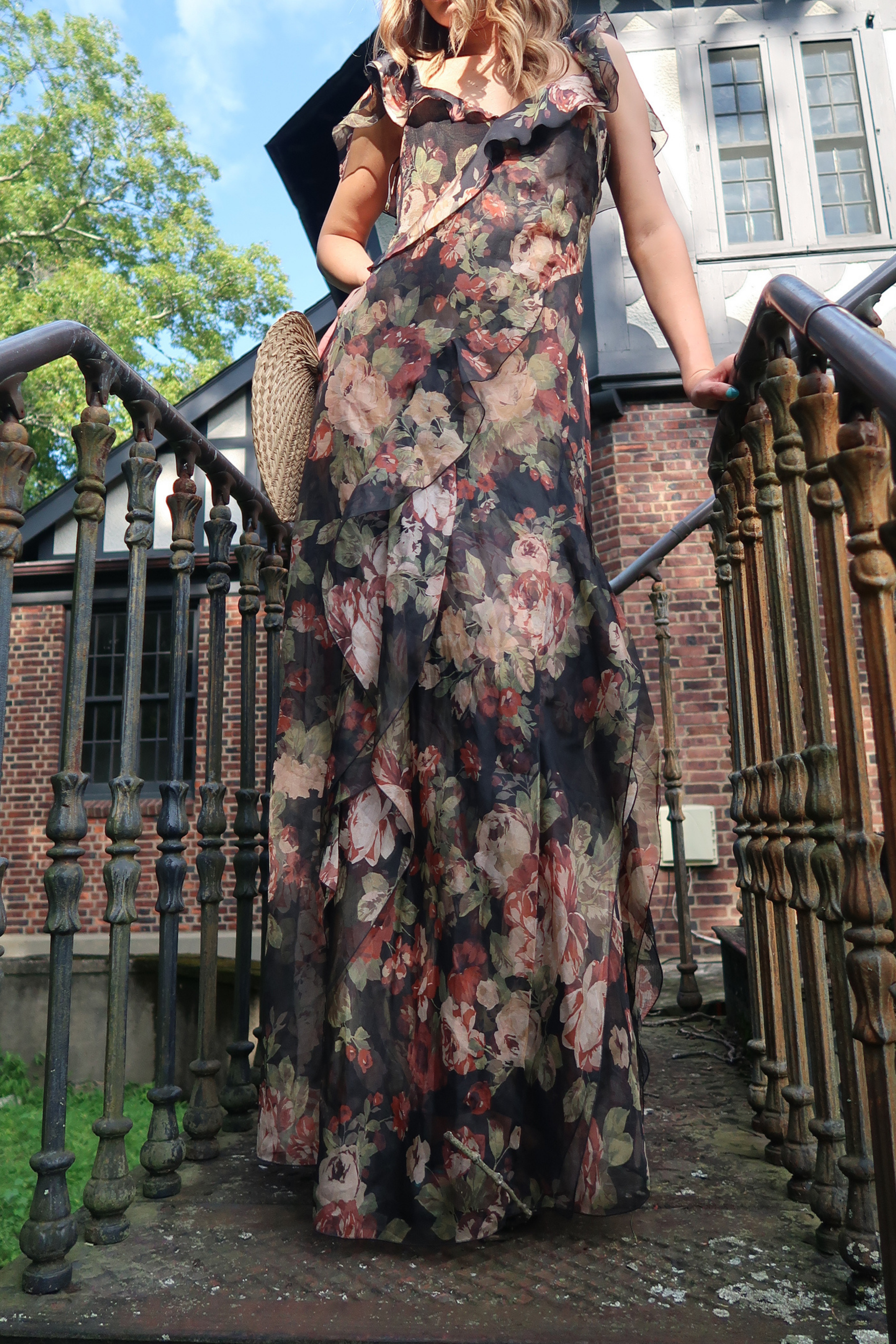 Ralph Lauren Collection Brienne Crinkle Chiffon Gown (XS-M)