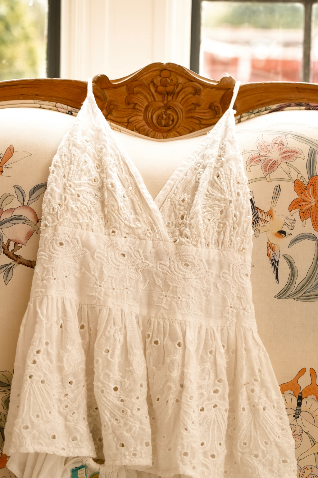 Bohemian Embroidered Eyelet Top (One Size)
