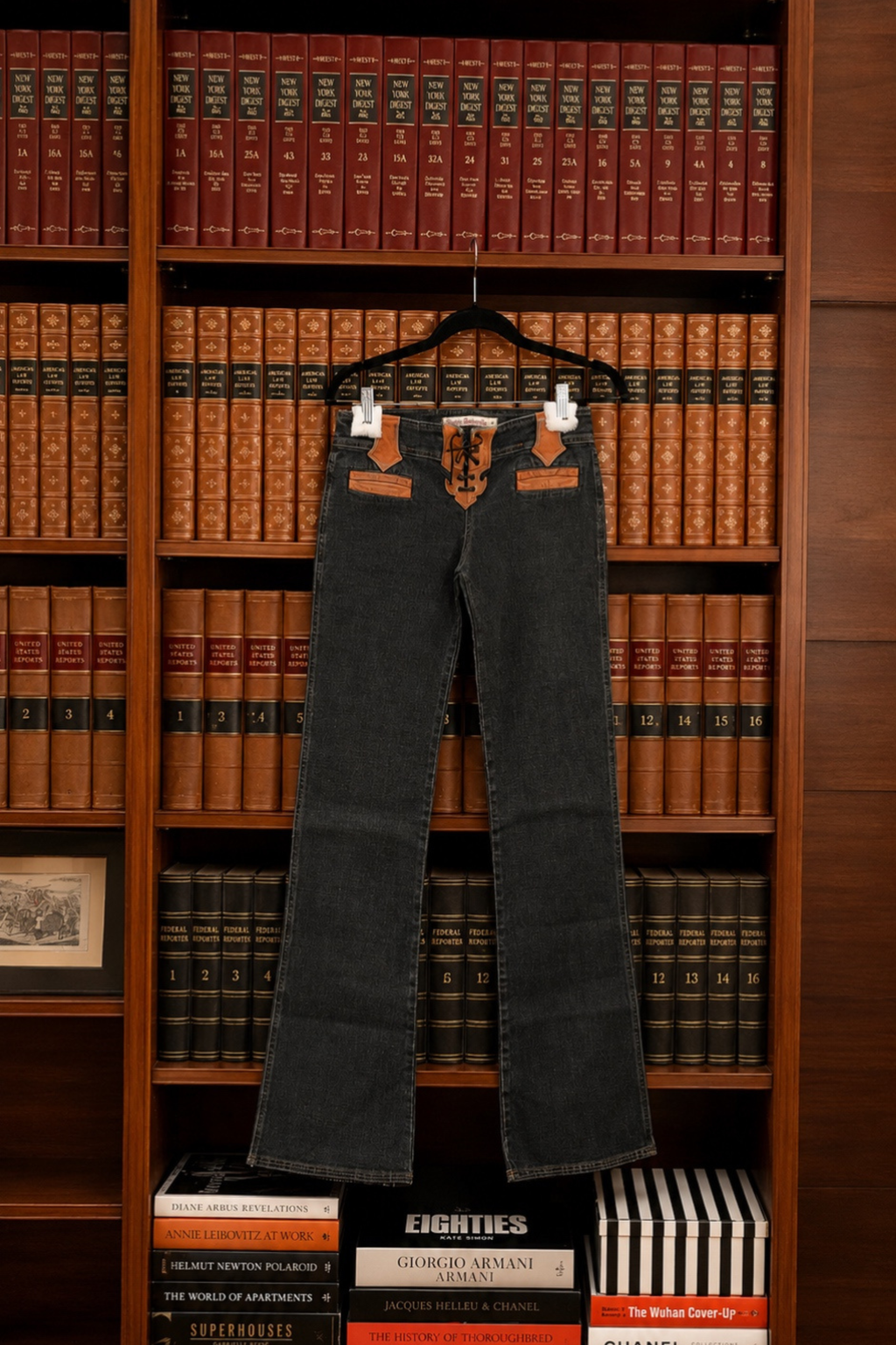 Vtg Electric Barbarella Leather Lace-Up Jeans | Size 6