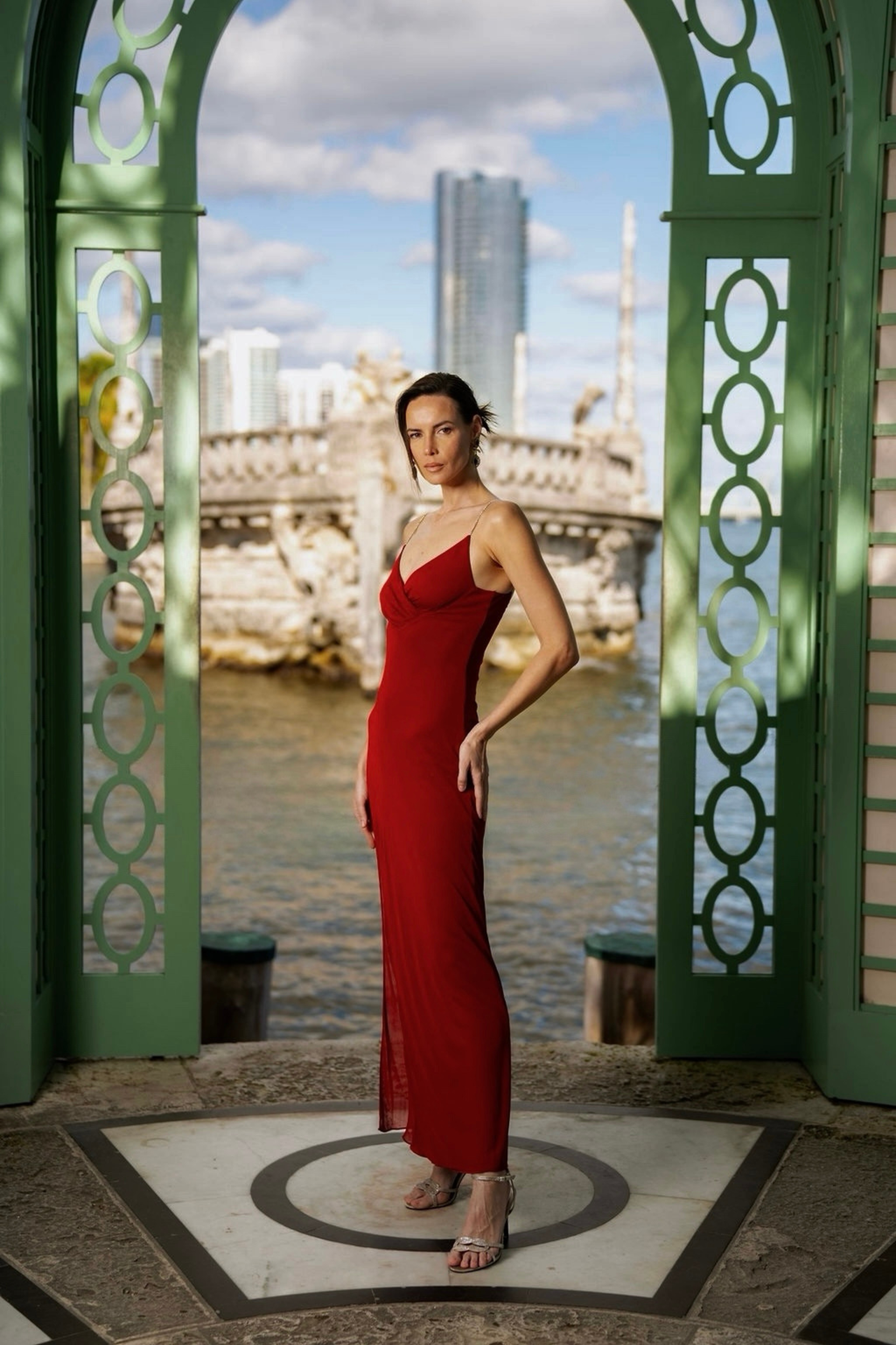 Rare Balmain Crystal Strap Red Carpet Gown – Early 2000s (XS-S)