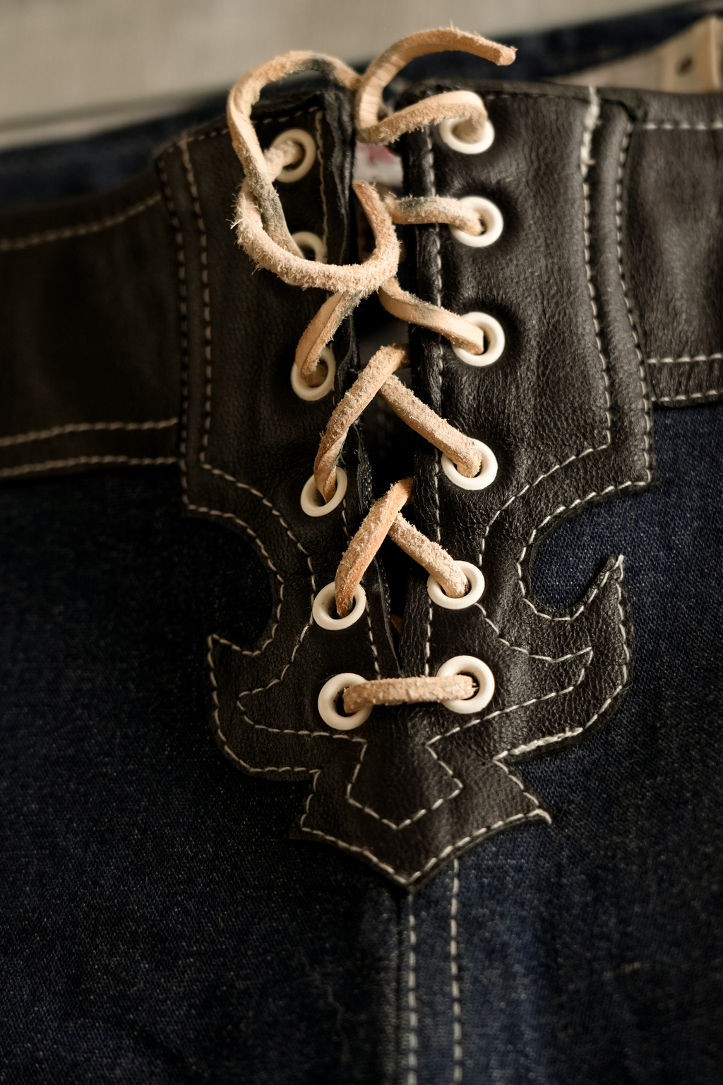 Deadstock Electric Barbarella Rockstar Lace-Up Jeans | Dark Wash (S-M)