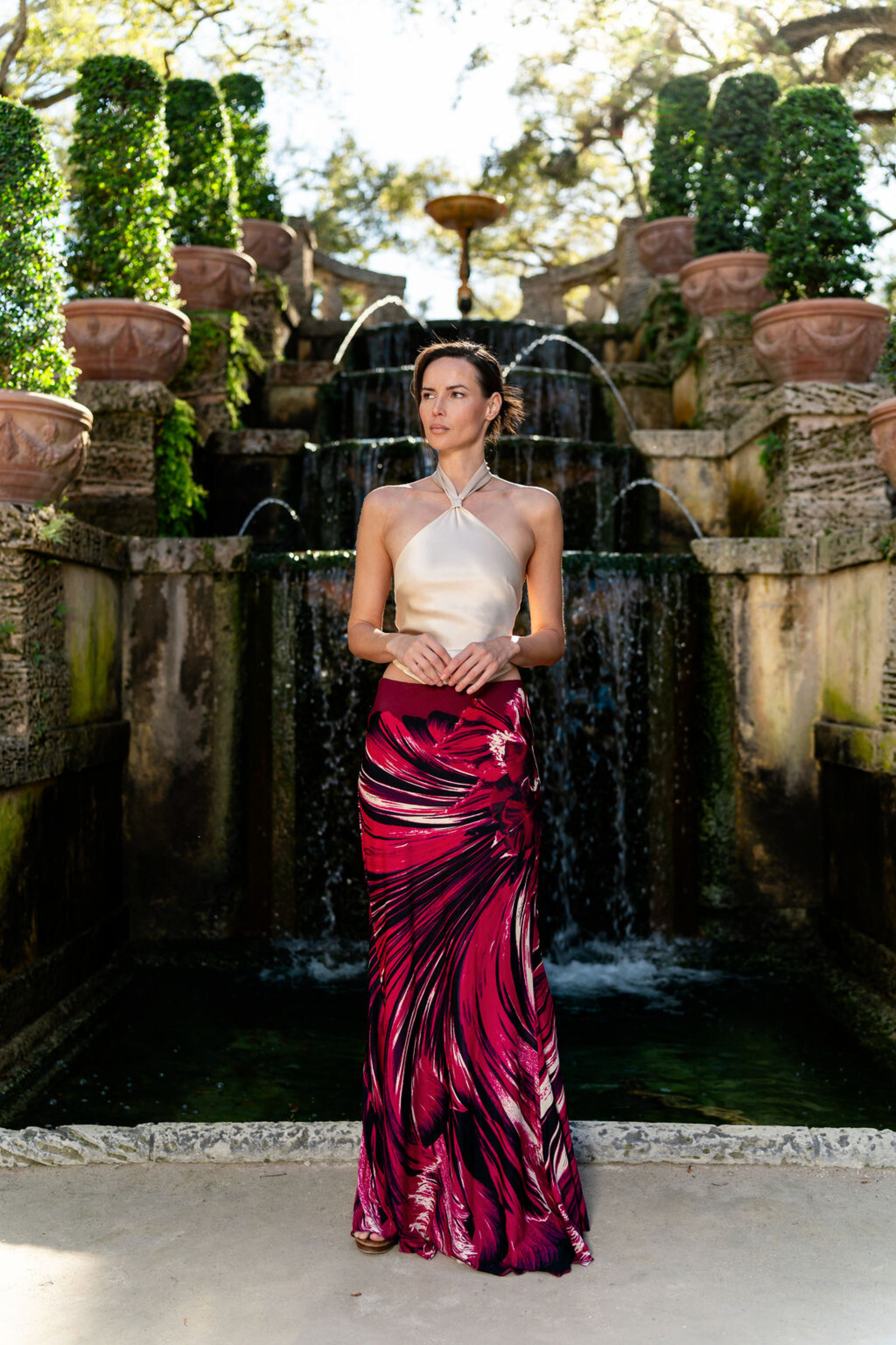 Archival Roberto Cavalli 2008 Liquid Magma Maxi Skirt (S-M)