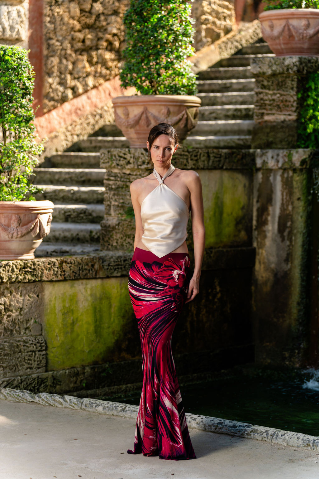 Archival Roberto Cavalli 2008 Liquid Magma Maxi Skirt (S-M)
