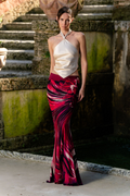 Archival Roberto Cavalli 2008 Liquid Magma Maxi Skirt (S-M)
