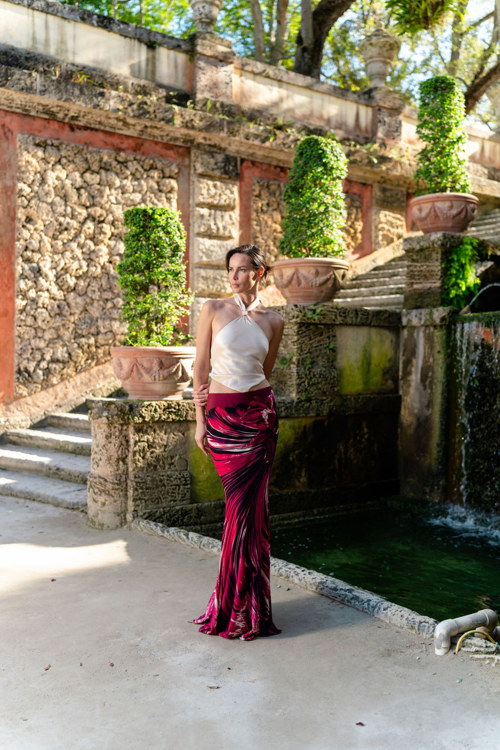 Archival Roberto Cavalli 2008 Liquid Magma Maxi Skirt (S-M)