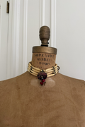 Vintage Native American 4-Row Buffalo Bone Hairpipe Necklace with Heavy Solid Brass Beads | Professionally Refurbished & Restored