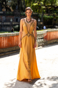 Archival Gattinolli Couture | Ethereal Gold Lace Couture Gown (M)
