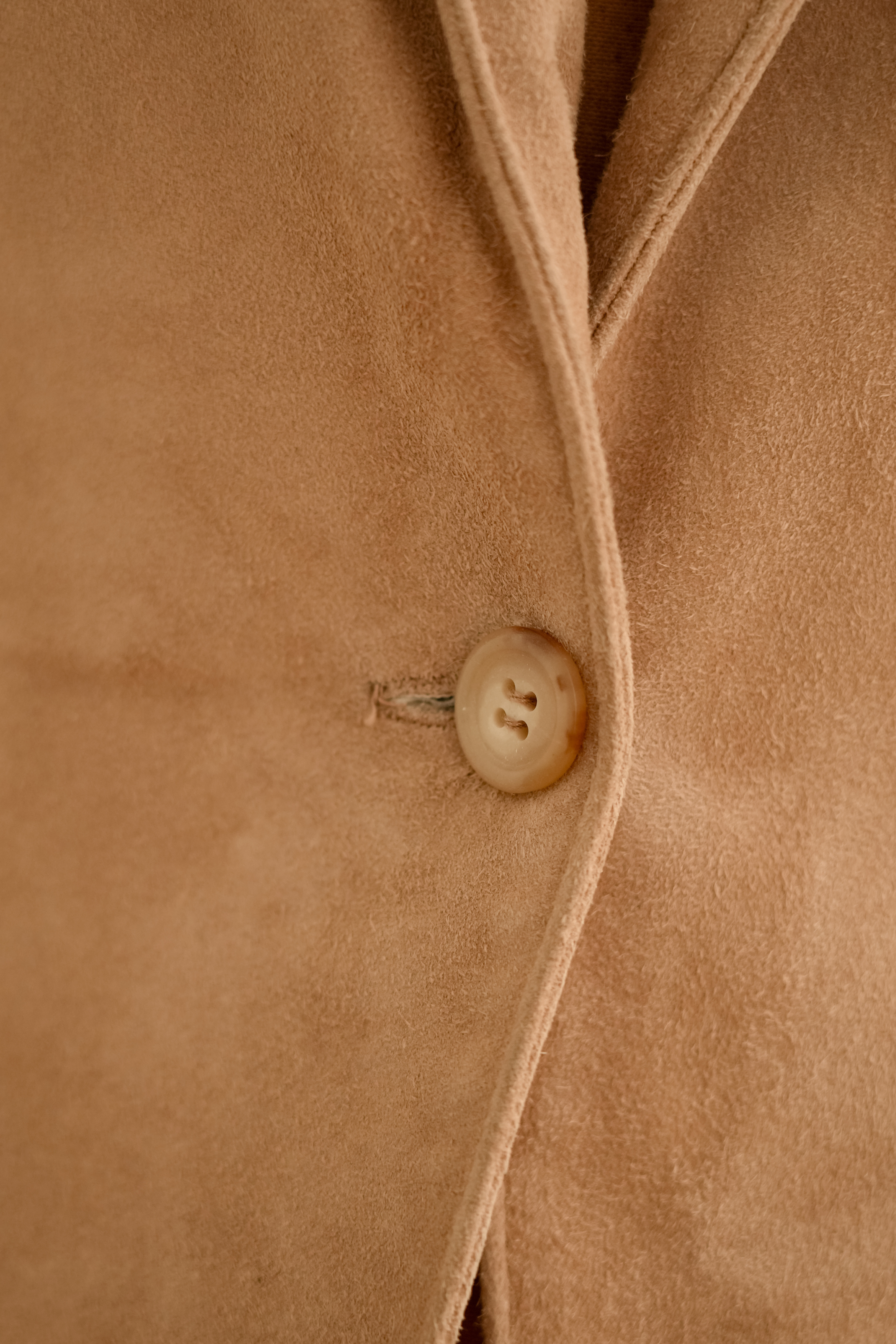 Vintage Ralph Lauren Collection Tan Suede Tailored Blazer Jacket | Size 8