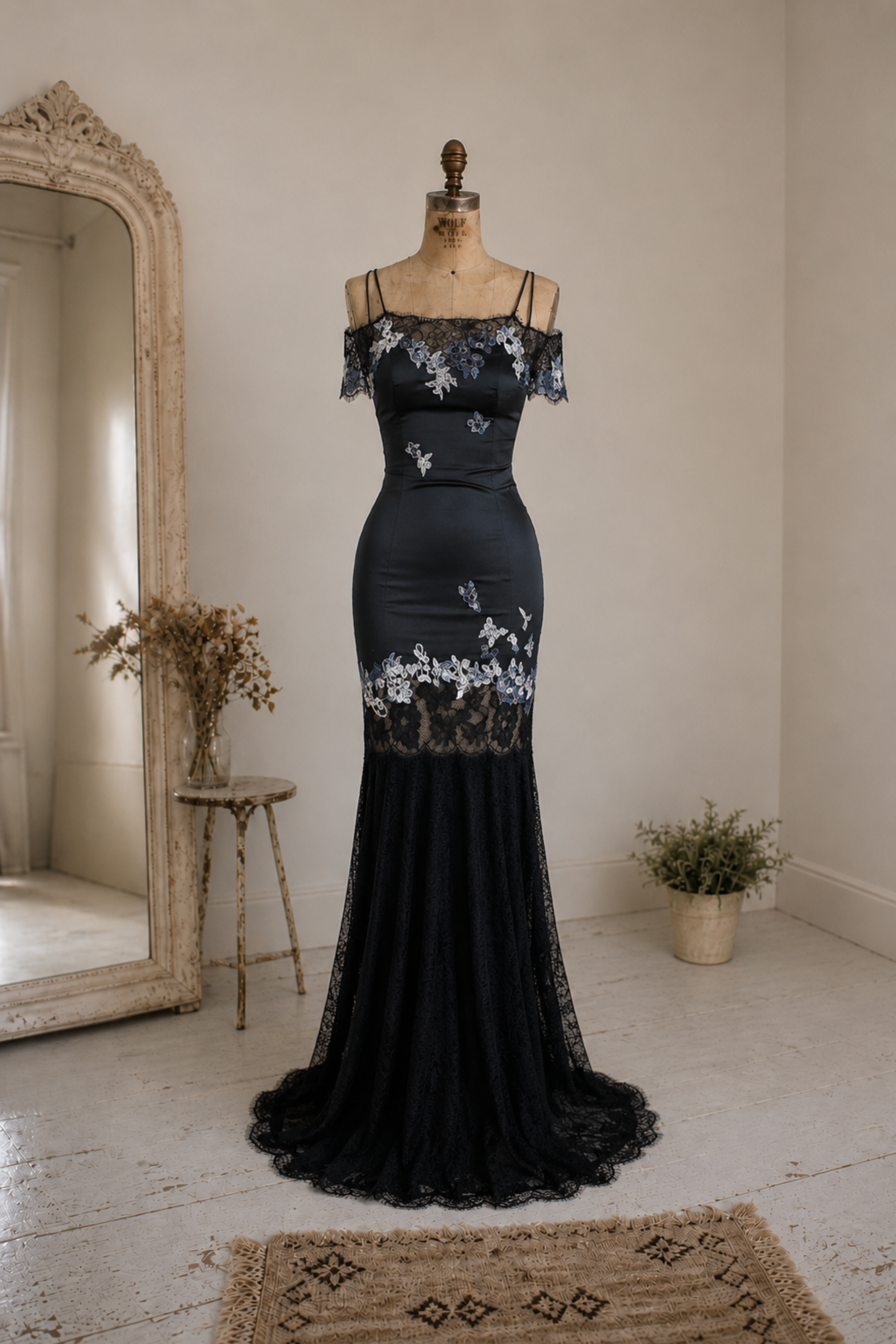 Vtg Julian Joyce  MANDALAY Beaded Mermaid Gown │ Rare Deadstock Whimsy Dress