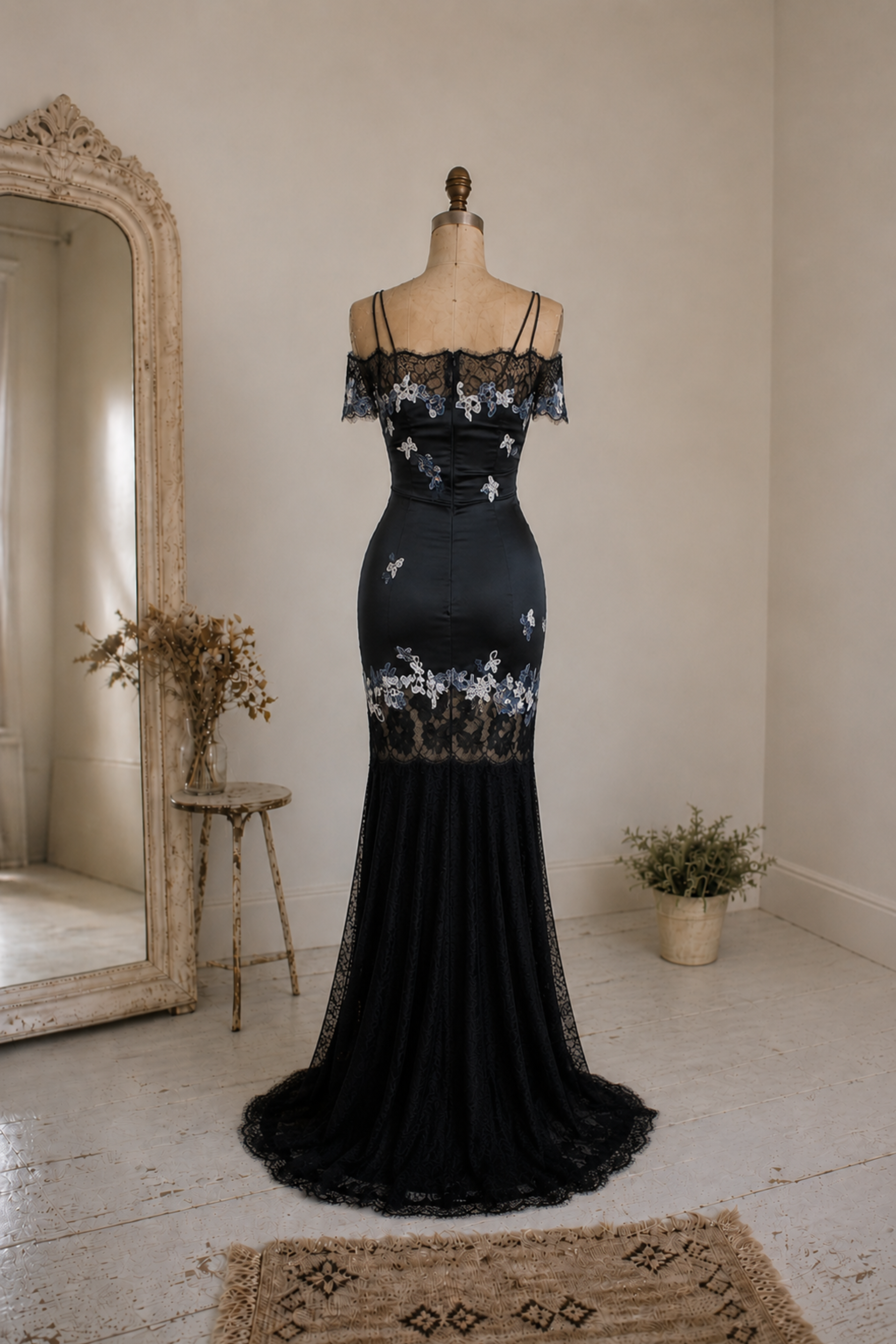 Vtg Julian Joyce  MANDALAY Beaded Mermaid Gown │ Rare Deadstock Whimsy Dress