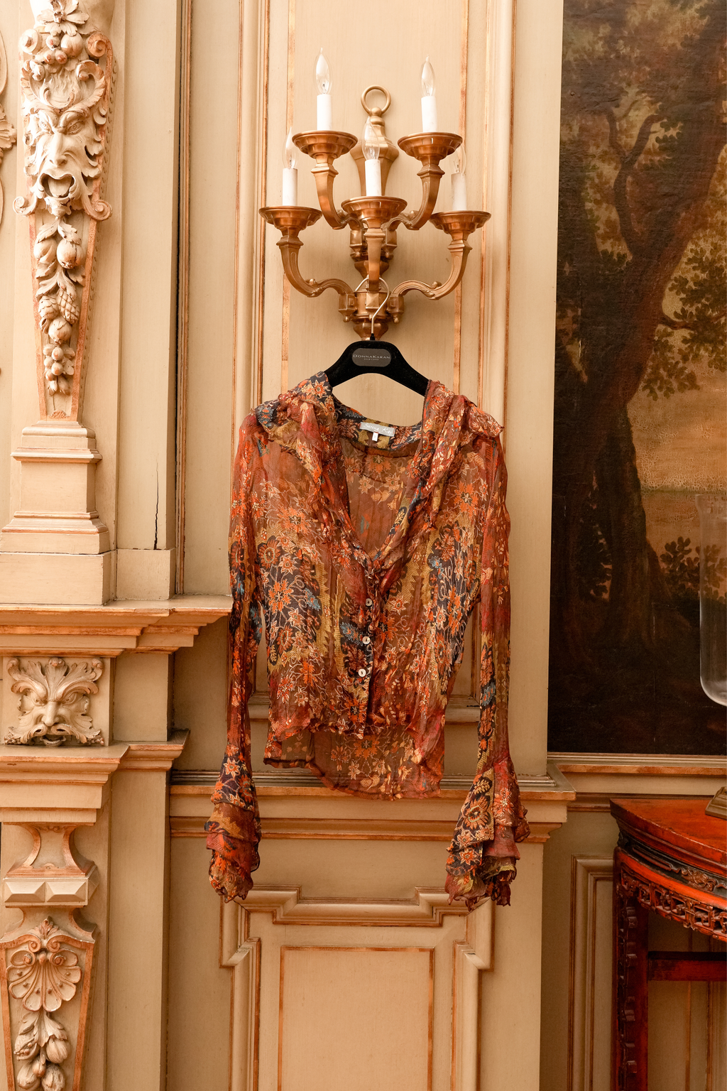 Vintage Serena Kay Silk Chiffon Blouse (S-M)