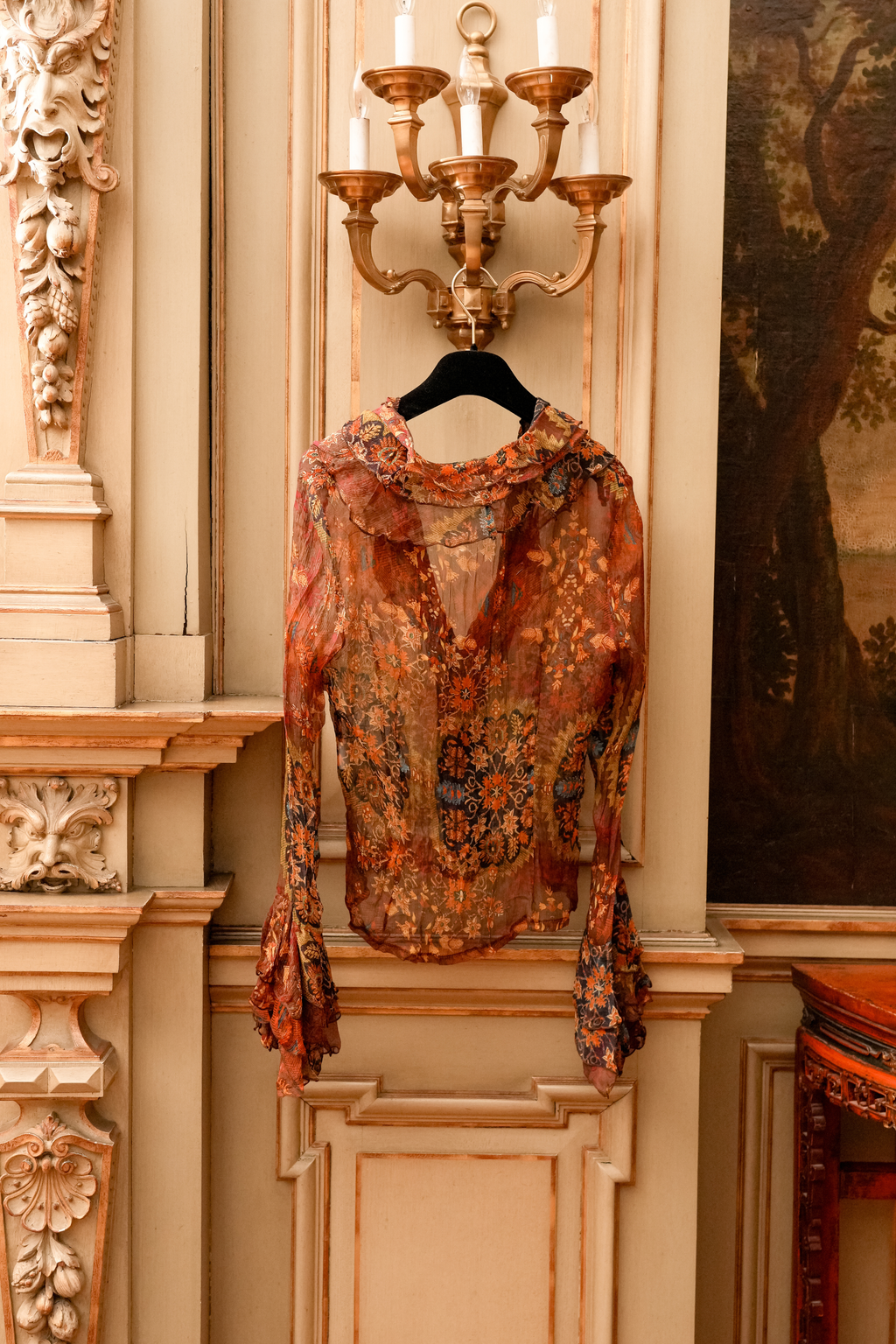 Vintage Serena Kay Silk Chiffon Blouse (S-M)