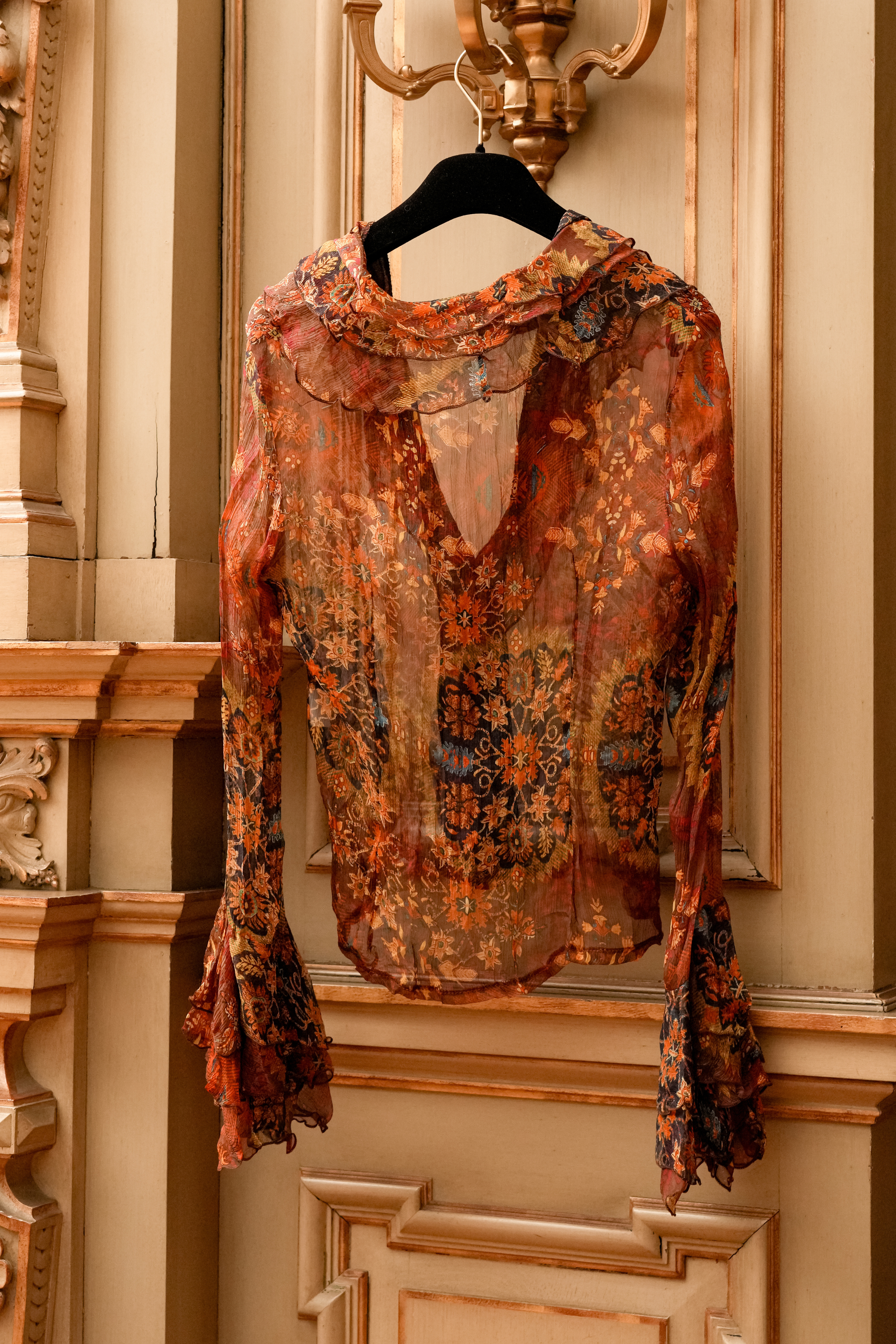 Vintage Serena Kay Silk Chiffon Blouse (S-M)