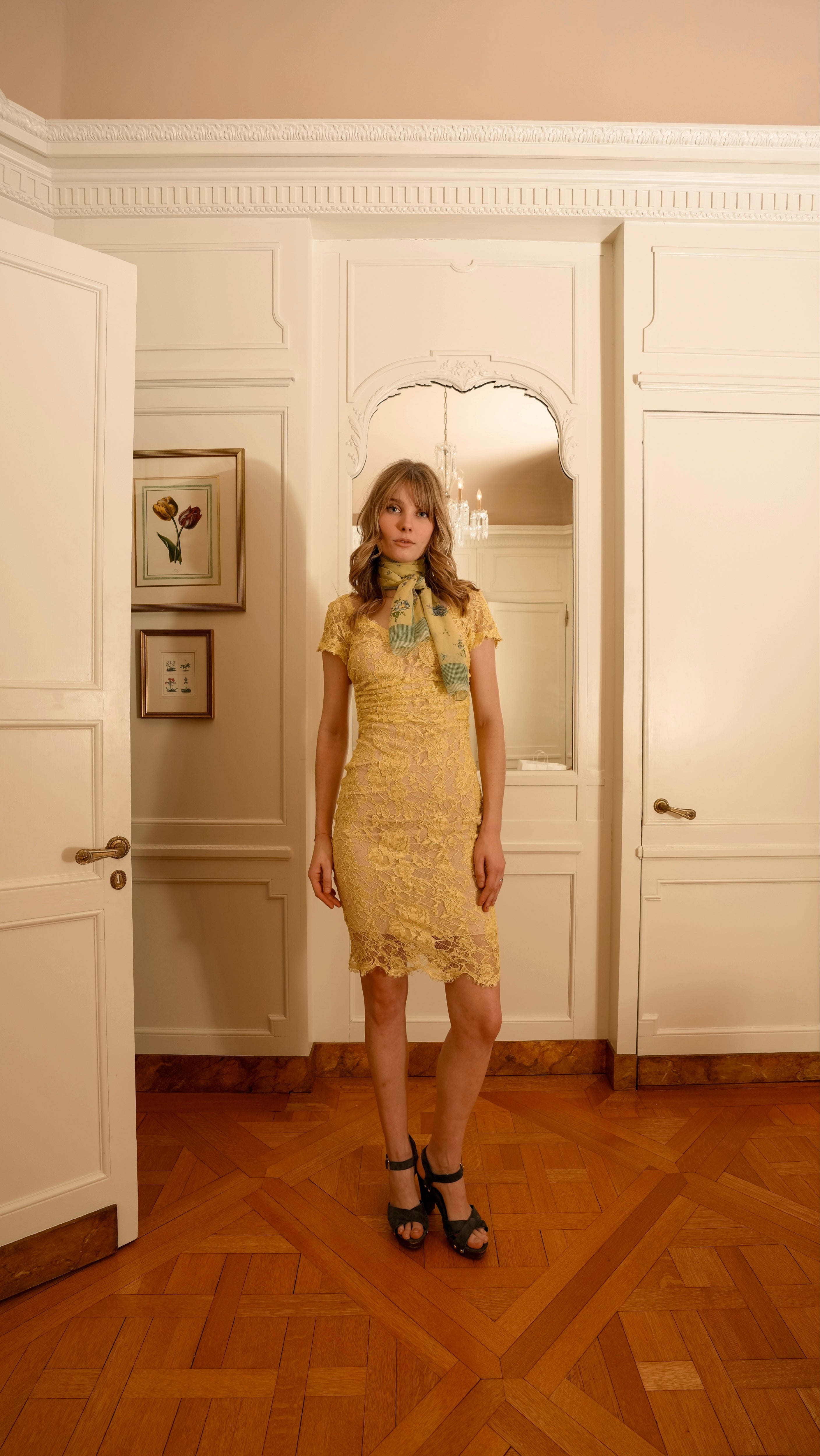 Vintage Emilio Pucci Lace Midi Dress (XS-S)