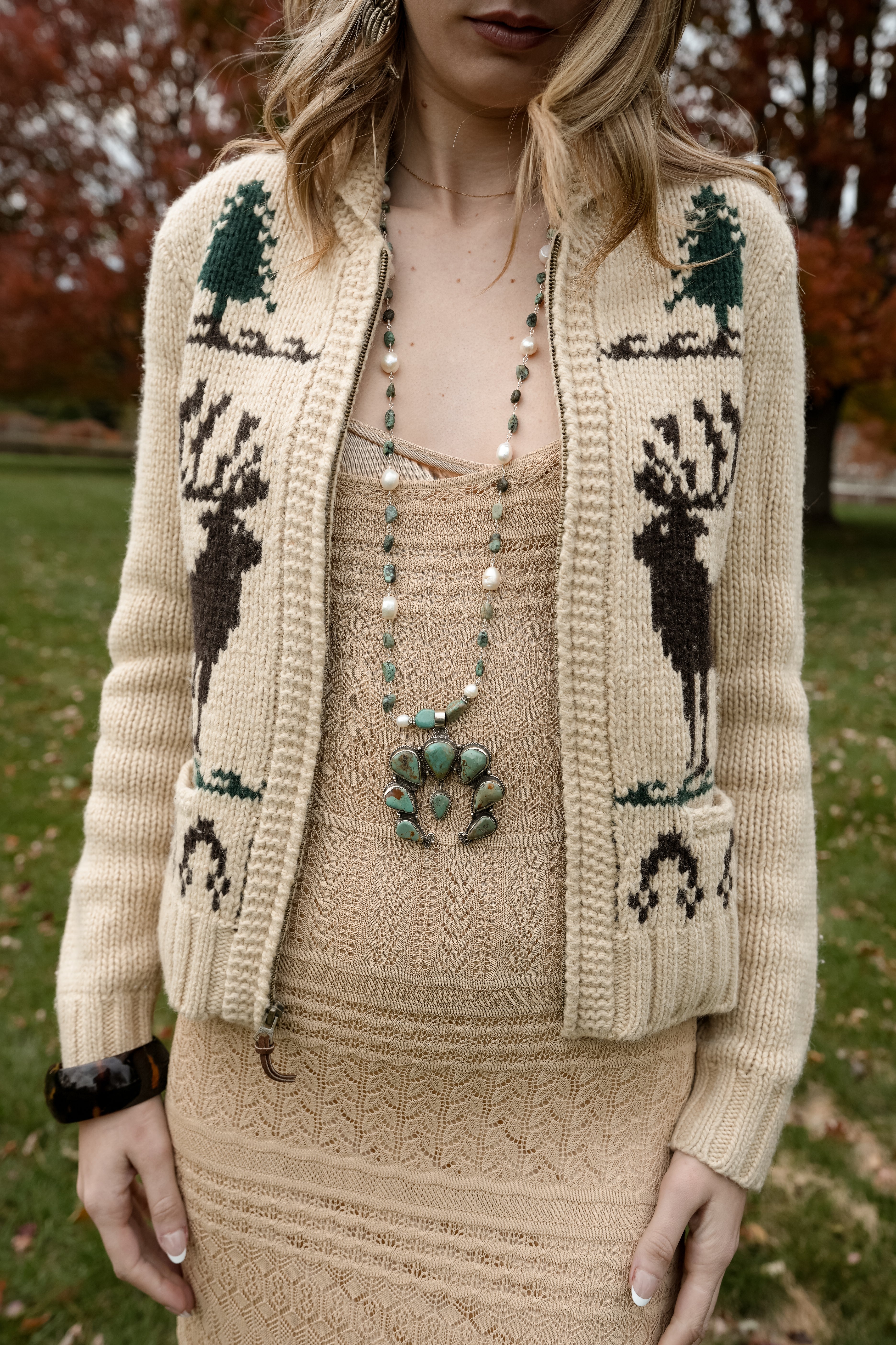 RL Rugby Winter Wool Sweater – Deer Pattern (S-M)