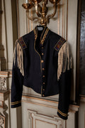 Vintage Double D Ranch Military Fringe Jacket (S-M)