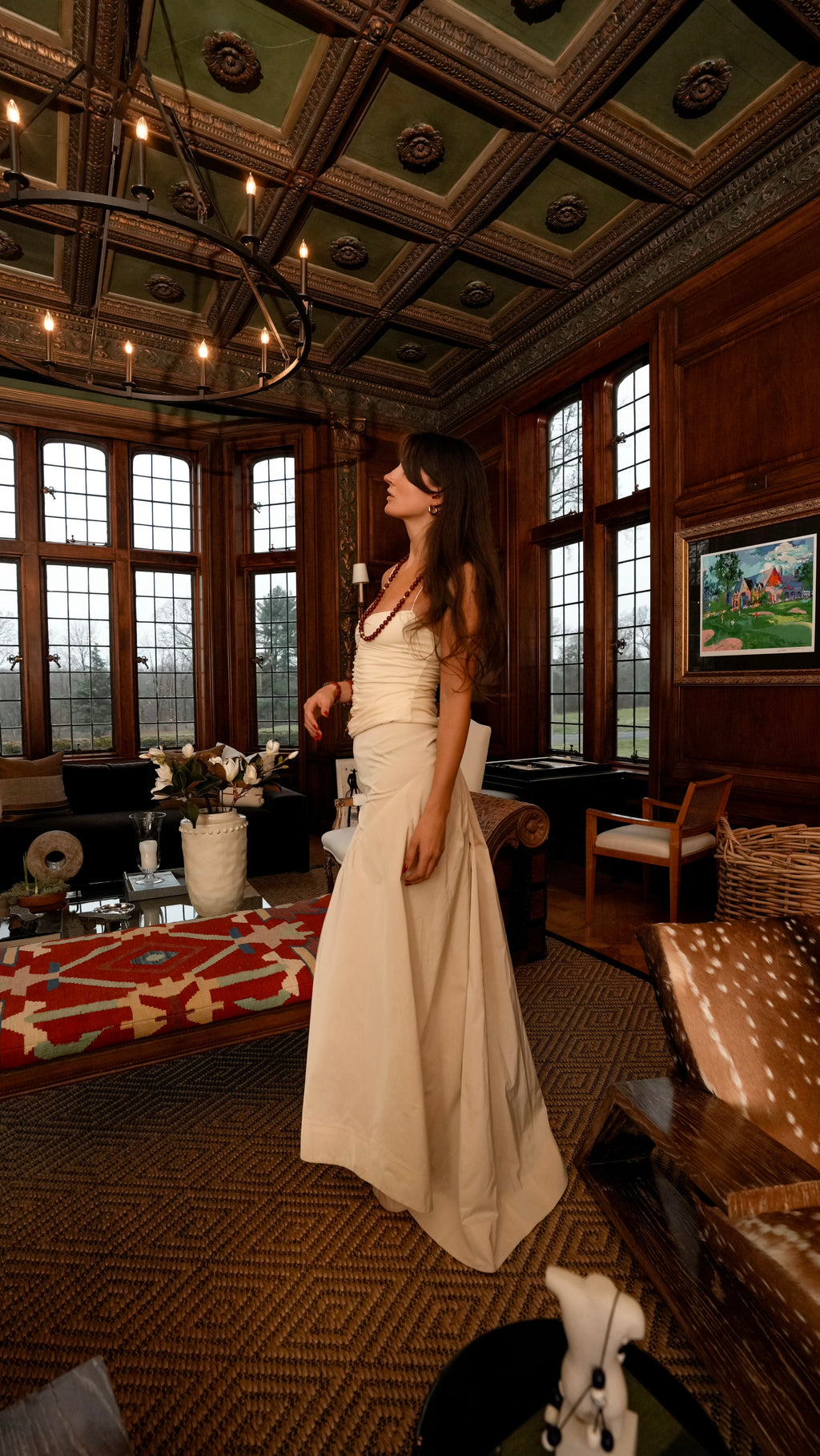 Roberto Cavalli Ivory Long Skirt (S-M)