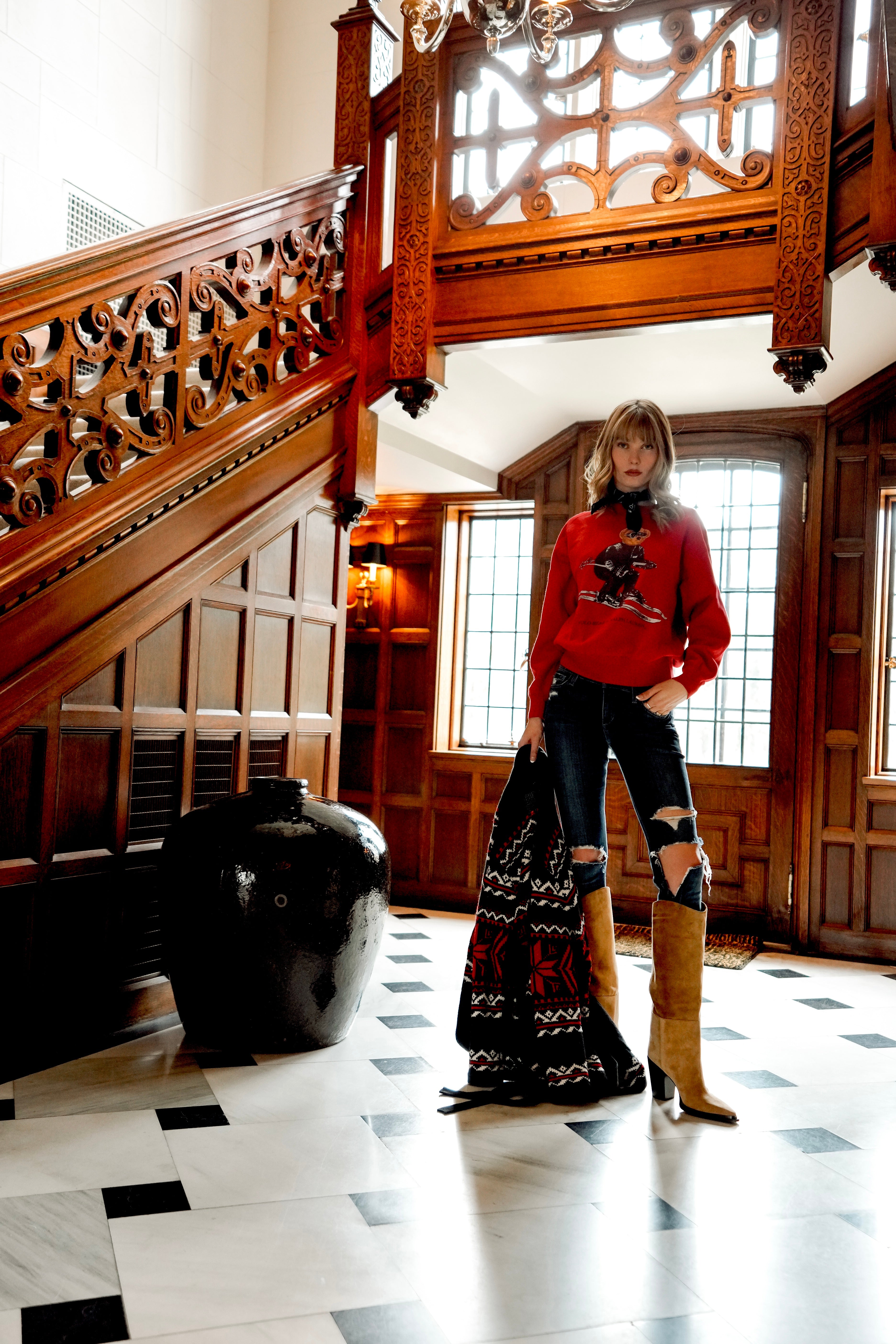 Vintage Ralph Lauren Ski Bear Sweatshirt (XS-M)