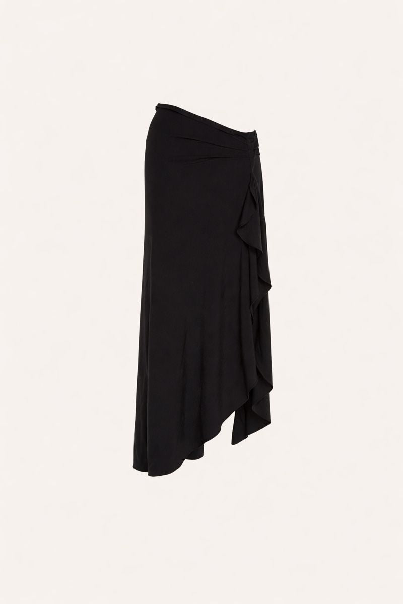 RL Purple Label Pleated Asymmetrical Midi Skirt (S-M)